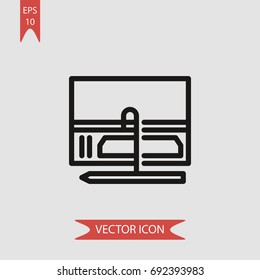 Musical instrument vector icon, illustration symbol