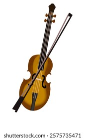 Musical instrument violin and bow