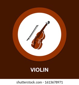 Musical instrument - Violin icon. flat illustration of Musical instrument - Violin vector icon for web