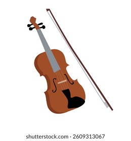 Musical Instrument Violin. vector of a violin musical