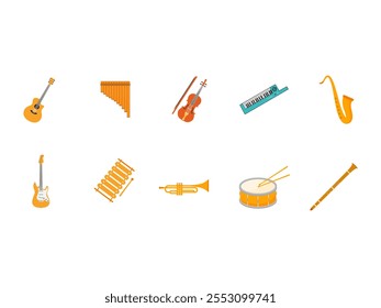 Musical Instrumental Design Element Set