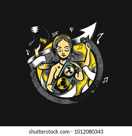 Musical instruments background. Vector illustration design.