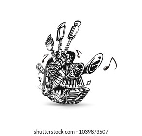 Musical instruments background. Vector illustration design.