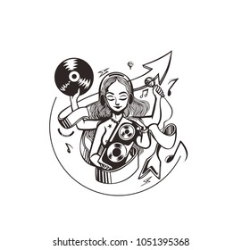 Musical instruments background. Vector illustration design.