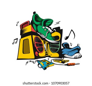 Musical instruments background. Vector illustration design.