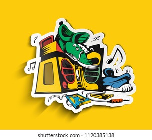 Musical instruments background. Vector illustration design.