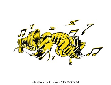 Musical instruments background. Vector illustration design.