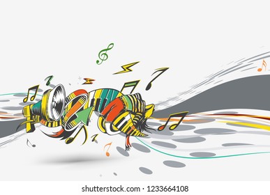 Musical instruments background. Vector illustration design.