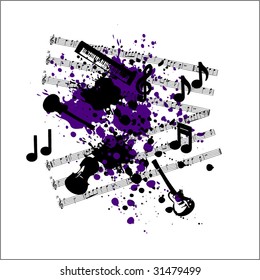 musical instruments background vector illustration