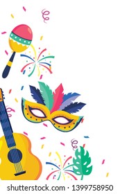 musical instruments brazil party cartoons