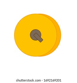musical instruments cymbals on white background