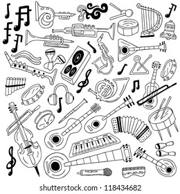 Musical instruments - doodles collection