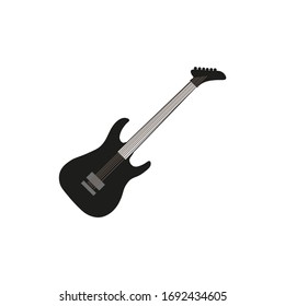 musical instruments electric guitar on white background