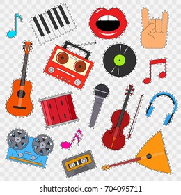 Drum Fist Iron On Patch Badge Sticker Kids Rock Music Instrument Drums