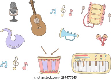 Musical instruments icon set