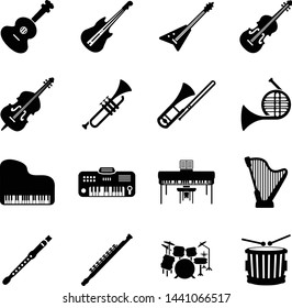 Musical Instruments Icon Set Vector Stock Vector (Royalty Free) 1441066517