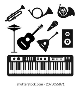 
Musical instruments icon. vector illustration