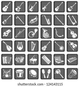 Musical instruments icons