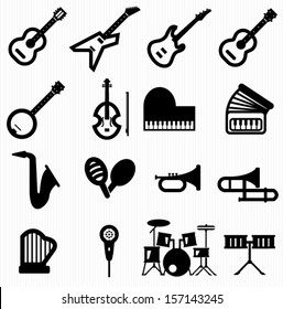 musical instruments icons