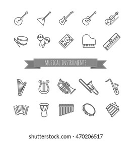 musical instruments icons