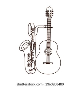 musical instruments isolated icon