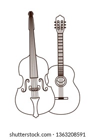 musical instruments isolated icon