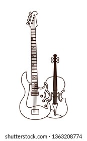 musical instruments isolated icon
