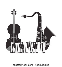 musical instruments isolated icon