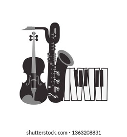 musical instruments isolated icon