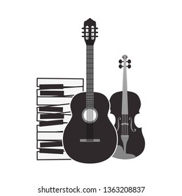 musical instruments isolated icon