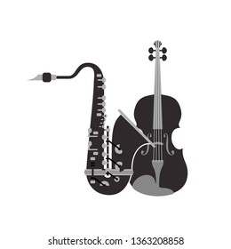 musical instruments isolated icon