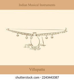 musical instruments line drawing vector illustration