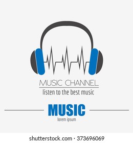 Musical instruments logos and badges. Graphic template. Vector illustration