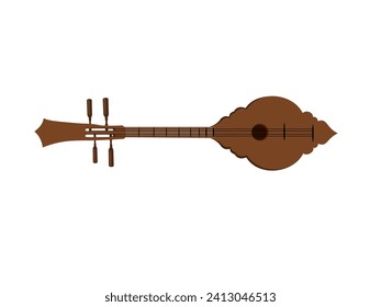 Musical instruments on a white background.
