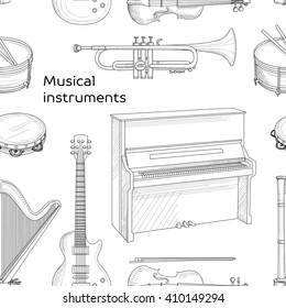 Musical instruments pattern
