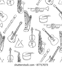 musical instruments pattern