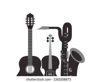 musical instruments pattern icon
