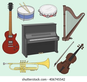 Musical instruments set