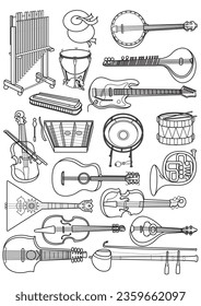 Musical instruments set, 2D of musical instruments