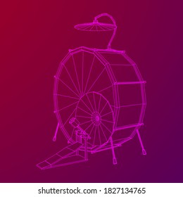 Musical instruments set. Rock band drum kit. Percussion musical instrument drums and cymbal. Wireframe low poly mesh vector illustration.