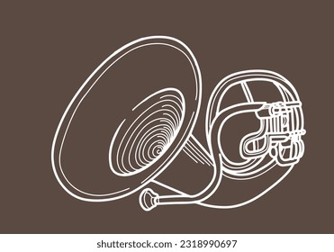 instrumentos musicales de sketch. Esbozo de arte gráfico vectorial del violín de dibujo (bolígrafo negro). Ilustración de violín acústico clásico con arco en un estilo grabado vintage.