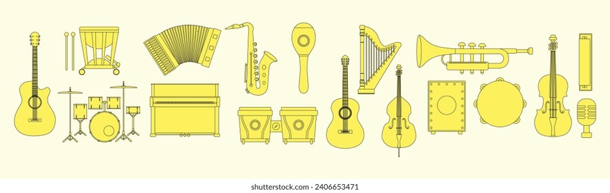 Musical instruments and sound icons