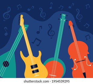 musical instruments string style icons