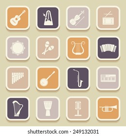 Musical instruments universal icons for web and mobile applications. Vector illustration