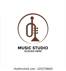 Musical instruments, various simple musical instruments logo designs for jazz, pop, etc music logo designs