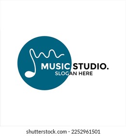 Musical instruments, various simple musical instruments logo designs for jazz, pop, etc music logo designs