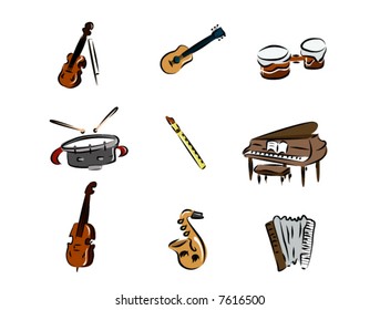 Musical Instruments - Vector