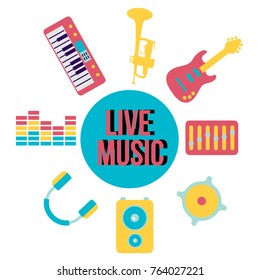 Musical instruments vector