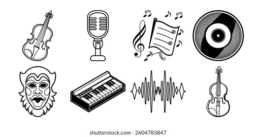 Musical Instruments Vector Bundle 8 Designs
A creative collection of 30 unique musical instrument vectors, including guitars, drums, pianos, and more. Perfect for music posters, event banners, albu