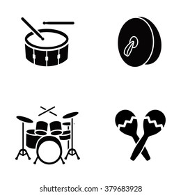 Musical instruments vector icons